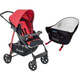 Carrinho de Bebê Burigotto Ecco Red + Ninho Pramette - Galzerano