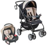 Carrinho de Bebe com Bebe Conforto Burigotto AT6 K Bege