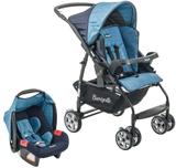 Carrinho de Bebe com Bebe Conforto Burigotto Rio K Geo Azul