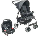 Carrinho de Bebe com Bebe Conforto Burigotto Rio K Geo Preto