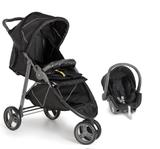 Carrinho de Bebe com Bebe Conforto Cross Black - Galzerano