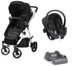 Carrinho de Bebe com Bebe Conforto e Base Maly Preto e Branco - Dzieco