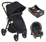 Carrinho de Bebe com Bebe Conforto e Base Soul Black - Burigotto