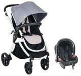 Carrinho de Bebe Com Bebe Conforto Soul Gray Black - Burigotto