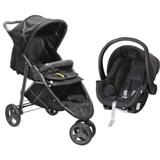 Carrinho de Bebê Cross Galzerano Black 3 rodas + Cocoon Preto