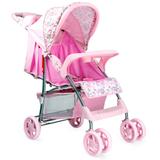 Carrinho De Bebê Esmeralda Flores Baby Style - Rosa