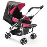 Carrinho De Bebê Flip Rosa Berço Multikids - Multikids baby