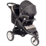 Carrinho de Bebê Fox Preto e Capuccino + Bebê Conforto - Kiddo