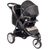 Carrinho de Bebe Kiddo Fox Preto + Bebe Conforto + Base