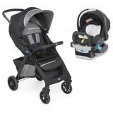 Carrinho de Bebe Kwik.One Black (Preto) + Cadeira para Auto KeyFit - Chicco