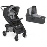 Carrinho de Bebe Kwik.One Black (Preto) + Moisés - Chicco