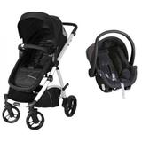 Carrinho De Bebê Maly Preto/Branco + Bebê Conforto - Dzieco