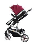 Carrinho de Bebê Moisés com Bebê Conforto - Blu - Vermelho - Dardara