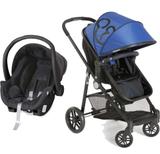 Carrinho de Bebê Moisés Gero Azul/Preto com Bebê Conforto - Galzerano