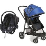 Carrinho de Bebê Moisés Gero Azul/Preto com Bebê Conforto - Galzerano