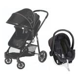 Carrinho de Bebê Moisés Gero Preto + Bebê Conforto - Galzerano