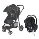 Carrinho de Bebê Moisés Gero Preto com Bebê Conforto - Galzerano
