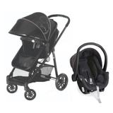 Carrinho de Bebê Moisés Gero Preto com Bebê Conforto - Galzerano
