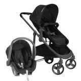 Carrinho de Bebê Moisés Olympus Black (Preto) + Bebê Conforto - Galzerano