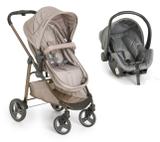 Carrinho de Bebê Moisés Olympus Cappuccino + Bebê Conforto - Galzerano
