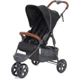Carrinho de Bebê Moving Light Woven Black C/Couro ABC Desing - Abc design