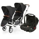 Carrinho de Bebê Para Gêmeos ABC Design Zoom + Bebê Conforto Piano