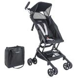 Carrinho De Bebê Passeio Alumínio Nano Portátil Bolsa Preto c/ Cinza Kiddo