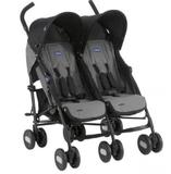 Carrinho de Bebê Passeio Gêmeos Chicco Echo Twin 2 Posições até 15kg