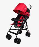 Carrinho De Bebê Passeio Slim Guarda Chuva - Vermelho Preto - Color baby