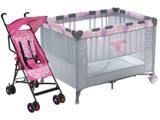 Carrinho de Bebê Stillo Unicórnio - 0 a 15kg + Berço Portátil Voyage Funny Desmontável