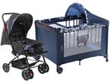 Carrinho de Bebê Stillo Unissex - 0 a 15kg + Berço Voyage Funny Desmontável
