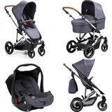 Carrinho de Bebê Travel System ABC Design Como 4 Asphalt Com Moisés e Bolsa (Linha Diamond)
