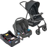 Carrinho de Bebê Travel System Burigotto Ecco Preto + Base