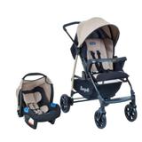 Carrinho de Bebê Travel System Burigotto Ecco + Touring Evolution Se Bege