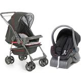 Carrinho de Bebê Travel System Galzerano Milano Reversível II Preto + Base