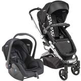 Carrinho de Bebê Travel System Kiddo Eclipse Preto Píxel + Casulo Click