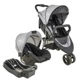 Carrinho de Bebê Travel System Lenox Whoop Trio Cinza + Base