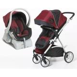 Carrinho de Bebê Travel System Maly Preto/Vinho + BB Conforto Cocoon + Base - Dzieco
