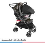 Carrinho de Bebê Travel System Maranello II + Cocoon Preto Galzerano