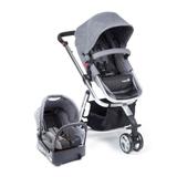 Carrinho De Bebê Travel System Mobi Safety 1st Grey Denin Silver Com Bebê Conforto