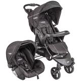 Carrinho de Bebê Travel System Omega Preto + Bebe Conforto Cosycot - Kiddo