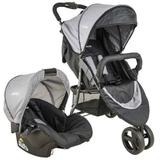Carrinho de bebe Trio Com Bebê Conforto Whoop Cinza - Kiddo