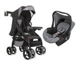 Carrinho de Bebê Upper Preto + Bebê Conforto Silver CS - Tutti Baby