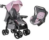 Carrinho de Bebe Upper Rosa com Bebe Conforto Tutti Baby