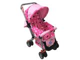 Carrinho De Bebe Vira Berço Alça Reversível Rosa Apis Baby