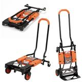 Carrinho de Carga Dobrável 2 em 1 até 136kg Laranja - Cosco