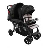 Carrinho de Gêmeos Doppio Preto + 2 Bebê Conforto - Galzerano