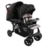 Carrinho de Gêmeos Doppio Preto - Galzerano