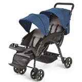 Carrinho De Passeio Para Gêmeos Double Azul Baby Weego