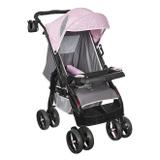 Carrinho De Passeio Upper Reclinável 4 Posições Rosa Tutti Baby